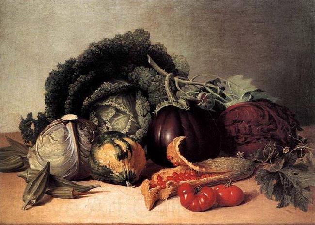 James Peale Still Life: Balsam Apples and Vegetables France oil painting art